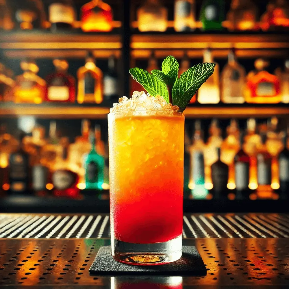 Zombie cocktail op bar