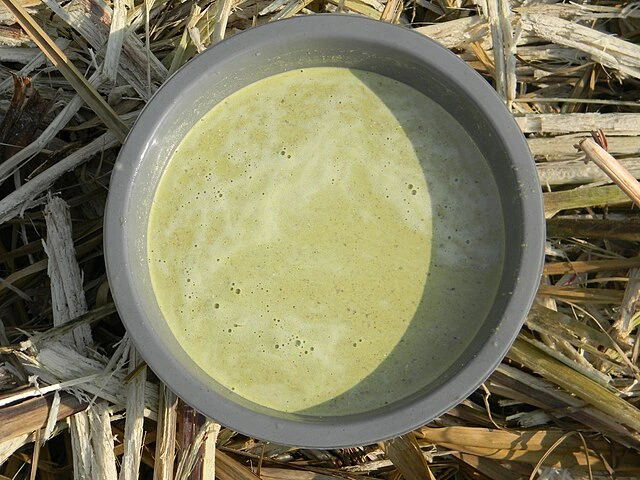 Vers groen suikerrietsap